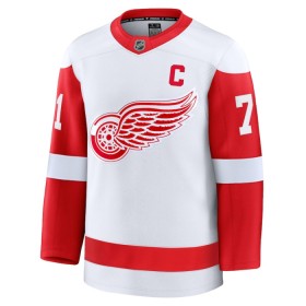 Dresovi Detroit Red Wings 2024-25 Fanatics Premium Dylan Larkin Gostujući Bijela - Muške